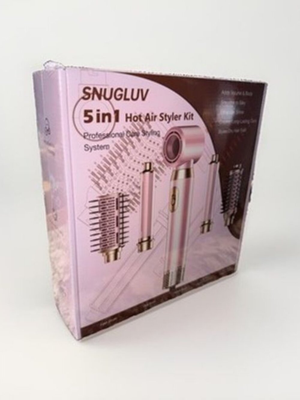 SnugLuv 5 in 1 Blow Dryer Brush Set, Hair Dryer, Curler, Volumizer, Paddle Brush